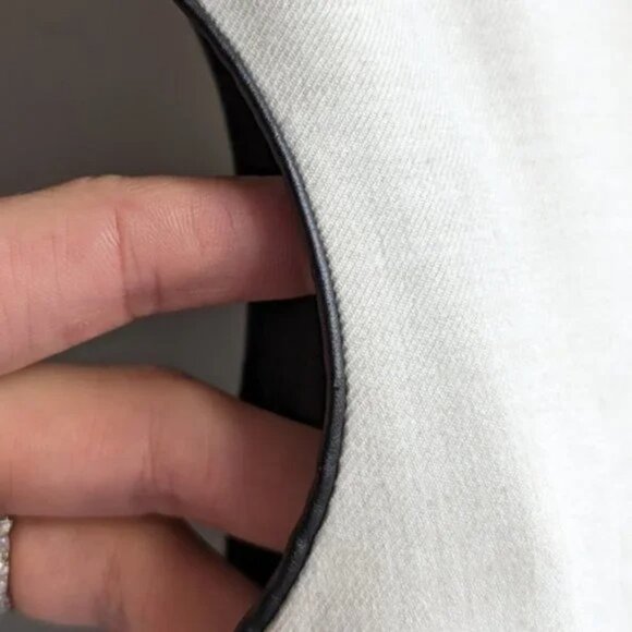 Zara sleeveless peplum sheath/pencil dress with faux leather trim - Picture 2 of 6